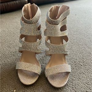 Sparkly Nudie Light Pink Heels